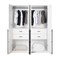 Manhattan Comfort Lee Wardrobe Closet 2.0 in White, 2PK 2-WC002-WH - alternate 9